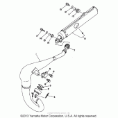 Схема вузла: Вихлопна система Yamaha WR500Z