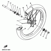 Схема узла: Переднее колесо Yamaha YZ250 YZ250