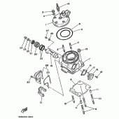 Схема узла: Головка цилиндра Yamaha YZ125