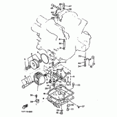 Схема вузла: Олійний фільтр Yamaha VMX12 V-MAX