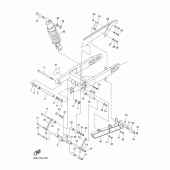 Схема узла: Задний рычаг и Подвеска Yamaha XVS1300 Midnight Star