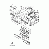 Схема узла: Задний рычаг и Подвеска Yamaha YZ250 YZ250