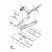 Схема вузла: Задній важіль та підвіска Yamaha FZS600 FAZER