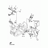 Схема вузла: Підніжки та Підставка Yamaha WR450F