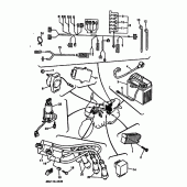 Схема узла: Электрооборудование 1 Yamaha XJ600 SECA II