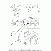 Схема вузла: Електроустаткування (1) Yamaha XVS650 V-Star Custom