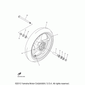 Схема вузла: Переднє колесо Yamaha FZ6 FZ6R