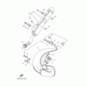 Схема узла: Выхлопная система Yamaha YZ250 YZ250