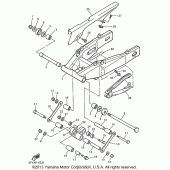 Схема вузла: Задній важіль та підвіска Yamaha YZF600R Thundercat