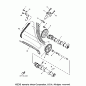 Схема вузла: Розподільний вал та Ланцюг ГРМ Yamaha XTZ1200 Super Tenere ES