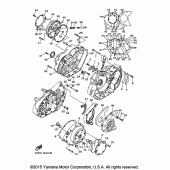 Схема узла: Крышки картера 1 Yamaha XVS1300 Stryker