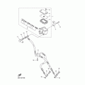 Схема узла: Передний тормозной цилиндр Yamaha XVS1300 Midnight Star