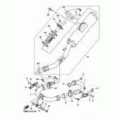 Схема вузла: Вихлопна система Yamaha WR250 WR250F