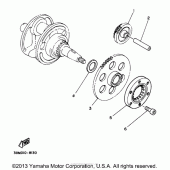 Схема узла: Привод стартера Yamaha XV250 Virago