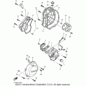 Схема вузла: Кришки картера (1) Yamaha YZF600R Thundercat