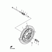 Схема вузла: Переднє колесо Yamaha XVS1300 V-Star Classic