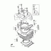 Схема узла: Цилиндр Yamaha SRX400