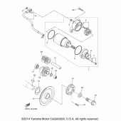 Схема узла: Привод стартера Yamaha XVS1300 V-Star