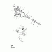 Схема узла: Водяной насос Yamaha WR450F