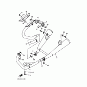 Схема вузла: Вихлопна система Yamaha SRV250 Renaissa