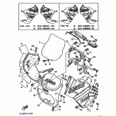 Схема узла: Облицовочные элементы 1 Yamaha XTZ750 Super Tenere