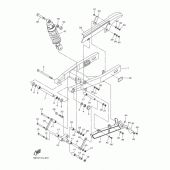 Схема вузла: Задній важіль та Підвіска Yamaha XVS950 Midnight Star