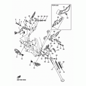 Схема вузла: Підніжки та Підставка Yamaha WR250 WR250R