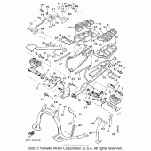 Схема вузла: Підніжки та підставка Yamaha XVZ1300 Venture Royale