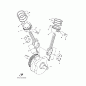 Схема узла: Коленчатый вал и Поршень Yamaha MT01 MT-01