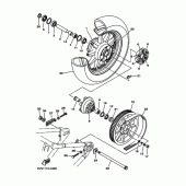 Схема вузла: Заднє колесо Yamaha XV1700 Road Star S