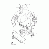 Схема узла: Топливный бак Yamaha XJR400