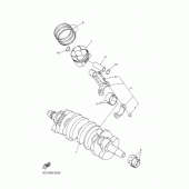 Схема узла: Коленчатый вал и Поршень Yamaha YZF-R6/ YZF600 R6 RaceBase