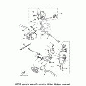 Схема вузла: Пульт управління рульовий та Важель Yamaha XT250 XT250