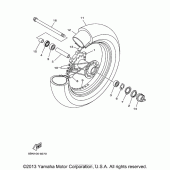 Схема вузла: Переднє колесо Yamaha XVS650 V-Star Classic