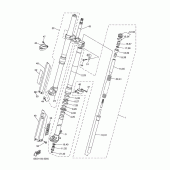 Схема вузла: Вилка передньої осі Yamaha YZ250 YZ250F