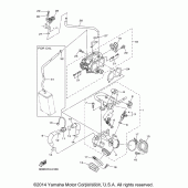 Схема вузла: Впускна система (1) Yamaha XVS1300 V-Star