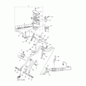 Схема вузла: Передній гальмівний циліндр Yamaha VMX17 V-MAX