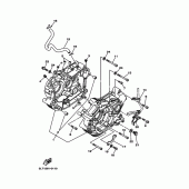 Схема вузла: Картер двигуна Yamaha XV250 Virago