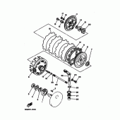 Схема вузла: Зчеплення Yamaha XV250 Virago