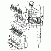 Схема узла: Впускная система Yamaha YZF750 YZF750