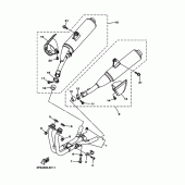 Схема узла: Выхлопная система Yamaha TDM900