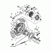 Схема узла: Заднее колесо Yamaha XV250 Virago