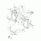 Схема узла: Радиатор и Патрубок системы охлаждения Yamaha YZ450F YZ450F