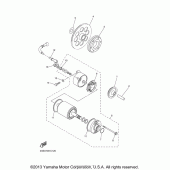 Схема узла: Привод стартера Yamaha XVS650 V-Star Silverado