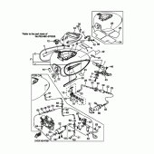 Схема узла: Топливный бак Yamaha XVS1100 V-Star Silverado