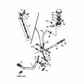 Схема узла: Задний тормозной цилиндр Yamaha TDM850