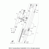 Схема узла: Вилка передней оси Yamaha XVS650 V-Star Classic