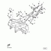 Схема узла: Рама Yamaha SZR660