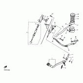 Схема узла: Задний тормозной цилиндр Yamaha SRX400