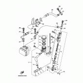 Схема вузла: Задній гальмівний циліндр Yamaha YZF-R25